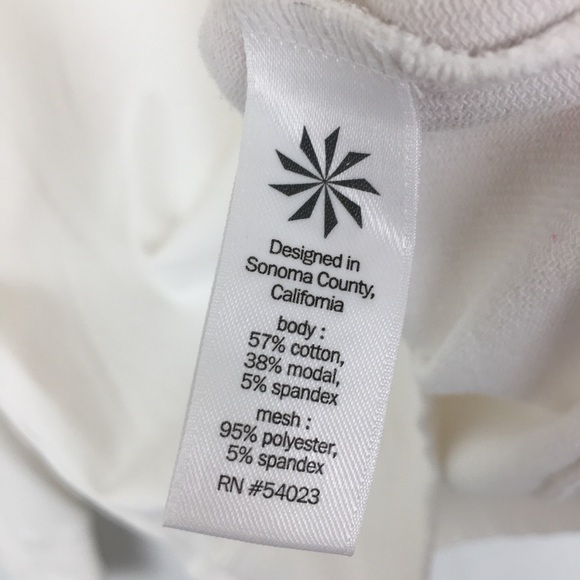 Athleta Citytime Mesh Shoulder Crewneck Sweatshirt Top White Women’s Size Large - Picture 10 of 14